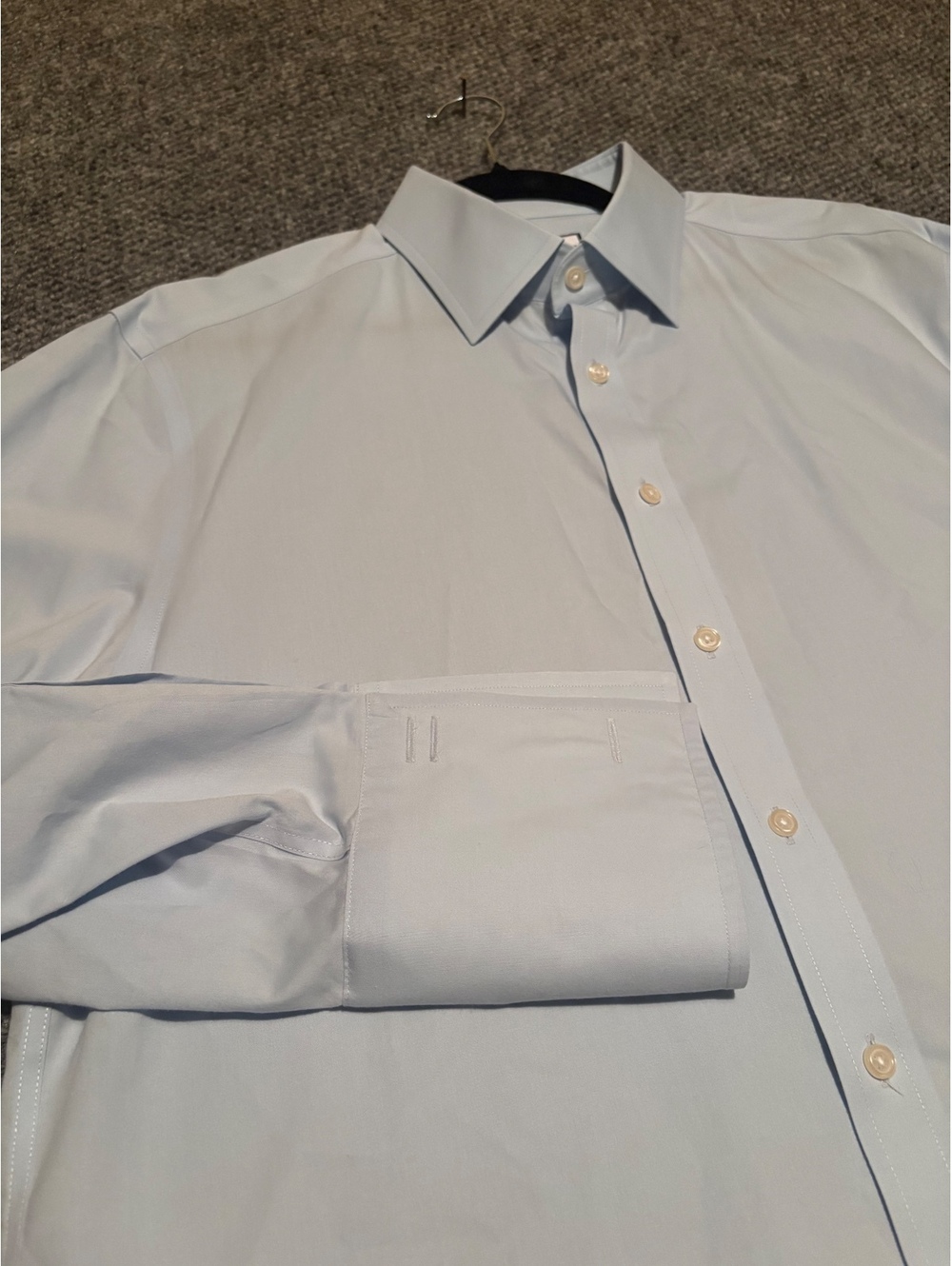 Charles Tyrwhitt Slim Fit Light Blue Long Sleeve Dress Shirt 17/35 Cufflinks